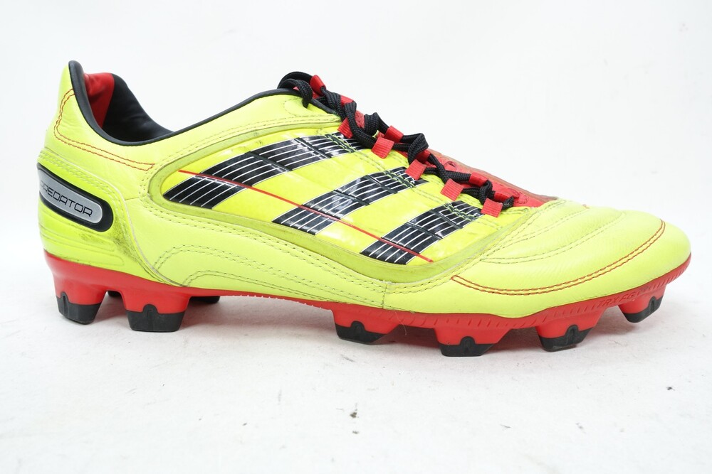 Adidas Predator Shoes Mens Size 10 Yellow Leather Soccer Cleats FG U43593